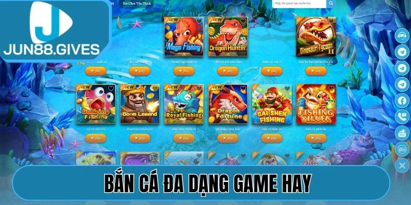 Bắn cá đa dạng game hay