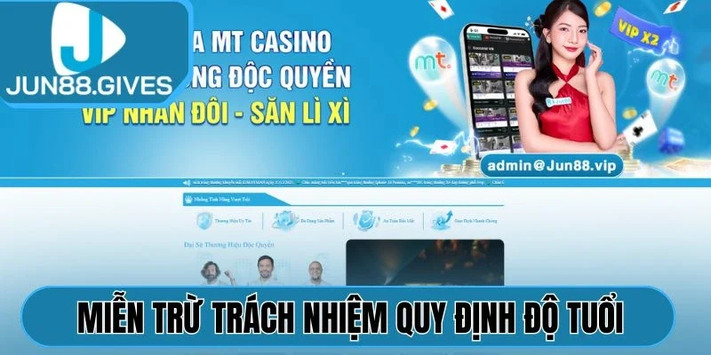 Miễn trừ trách nhiệm quy định độ tuổi