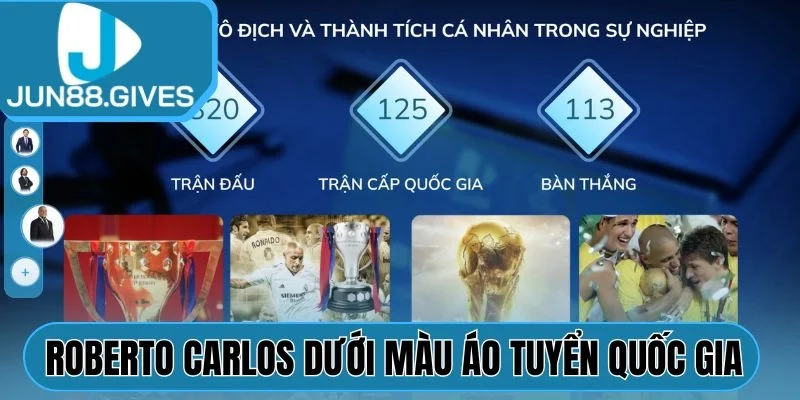 Roberto Carlos dưới màu áo tuyển quốc gia
