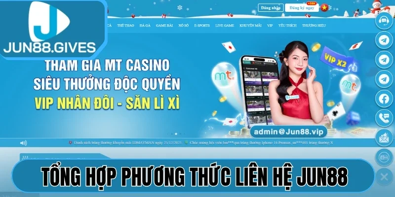 Tổng hợp phương thức liên hệ Jun88
