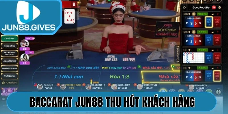Baccarat Jun88 thu hút khách hàng