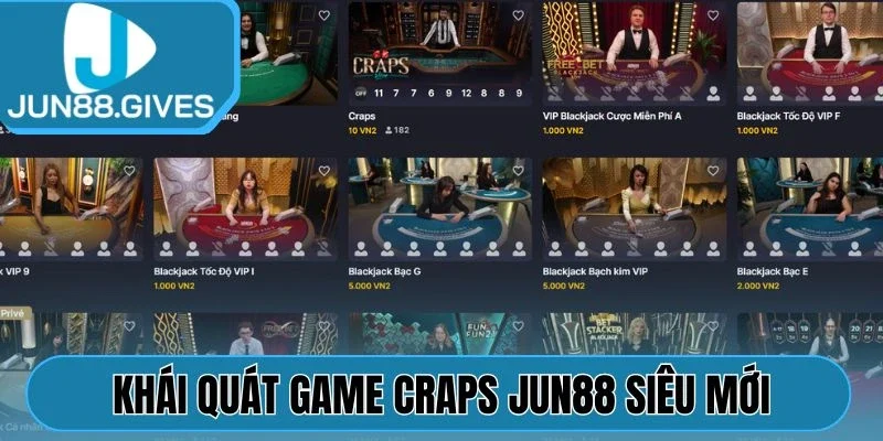 Khái quát game Craps Jun88 siêu mới