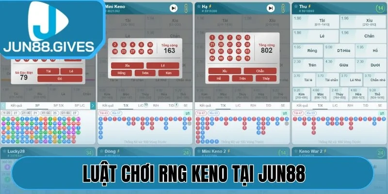 Luật chơi RNG Keno tại Jun88