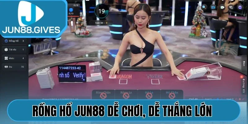 Rồng hổ Jun88 dễ chơi, không khó để thắng lớn