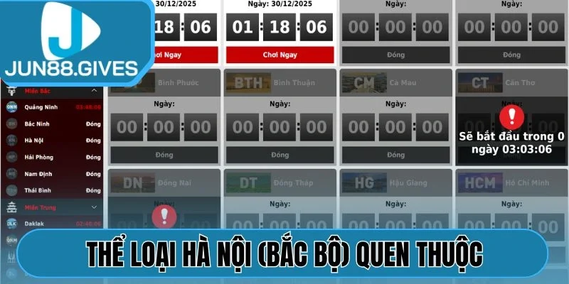 Thể loại Hà Nội (Bắc Bộ) quen thuộc