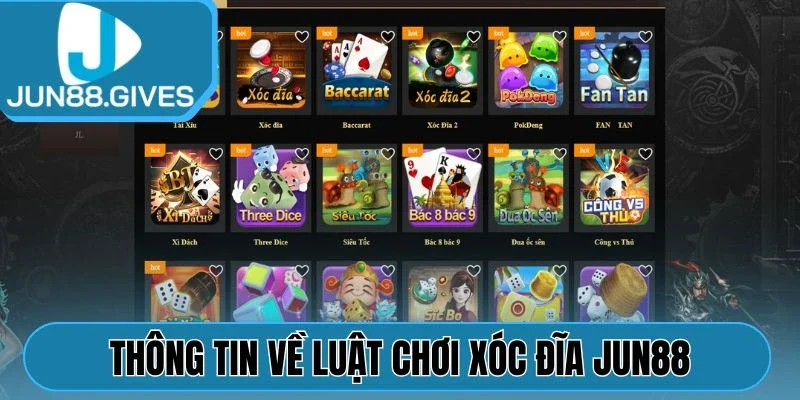 Thông tin về luật chơi Xóc đĩa Jun88
